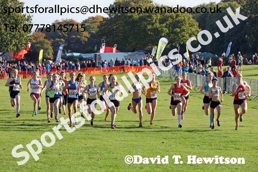Womens under-17s Northern Cross Country Relays, Graves Park, Sheffield. Photo: David T. Hewitson/Sports for All Pics